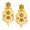 Sukkhi Sparkly LCT Gold Plated Floral Pearl Chandelier Earring For Women