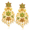 Sukkhi Spectacular LCT Gold Plated Floral Pearl Chandelier Earring For Women