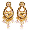 Sukkhi Marvellous LCT Gold Plated Floral Pearl Chandelier Earring For Women
