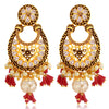 Sukkhi Glamorous LCT Gold Plated Floral Pearl Chandelier Earring For Women