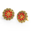 Sukkhi Fancy LCT Gold Plated Floral Stud Earring For Women