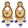 Sukkhi Eye-Catchy LCT Gold Plated Floral Pearl Chandelier Earring For Women