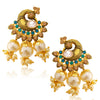 Sukkhi Graceful LCT Gold Plated Pearl Peacock Dangle Earring For Women