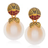 Sukkhi Trendy Leafy Gold Plated Pearl Dangle Earring For Women