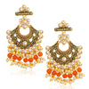 Sukkhi Gleaming LCT Gold Plated Pearl Chandelier Earring For Women