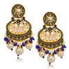 Sukkhi Blossomy LCT Floral Gold Plated Pearl Chandelier Earring For Women