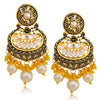Sukkhi Stunning LCT Floral Gold Plated Pearl Chandelier Earring For Women