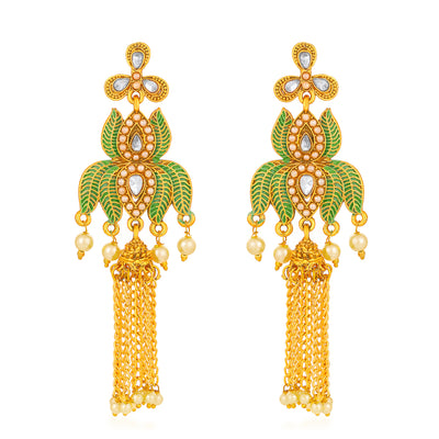 Sukkhi Dazzling Gold Plated Mind Collection Chandelier Earring for Women