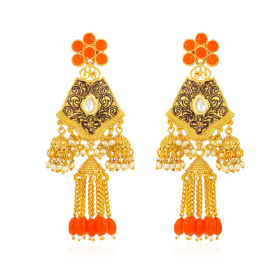 Sukkhi Exclusive Gold Plated Chandelier Earring for Women