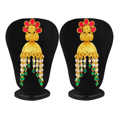 Sukkhi Glamorous Gold Plated Pearl Chandelier Earring for Women