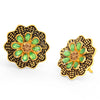 Sukkhi Dazzling LCT Gold Plated Floral Stud Earring For Women