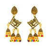 Sukkhi Glitzy Gold Plated Peacock Chandelier Earring for Women