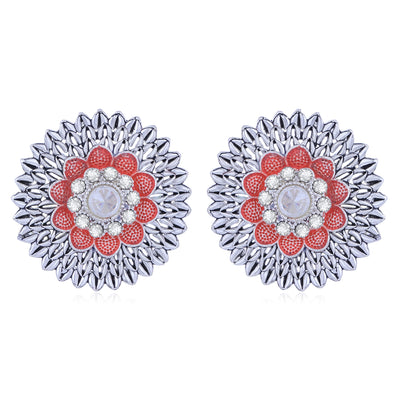 Sukkhi Ethnic Rhodium Plated Mint Collection Stud Earring For Women