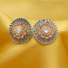 Sukkhi Ethnic Rhodium Plated Mint Collection Stud Earring For Women