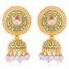 Sukkhi Glorious Rose Gold Plated Mint Collection Jhumki Earring For Women