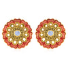 Sukkhi Floral Gold Plated Mint Collection Stud Earring For Women