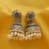 Sukkhi Amazing Mint Collection Pearl Oxidised Jhumki Earring For Women