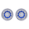 Sukkhi Classy Rhodium Plated Mint Collection Stud Earring For Women