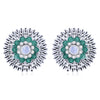 Sukkhi Pretty Rhodium Plated Mint Collection Stud Earring For Women