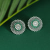 Sukkhi Pretty Rhodium Plated Mint Collection Stud Earring For Women