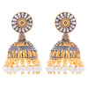 Sukkhi Delicate Gold Plated Mint Collection Pearl Jhumki Earring For Women