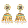 Sukkhi Sparkling Gold Plated Mint Collection Pearl Jhumki Earring For Women