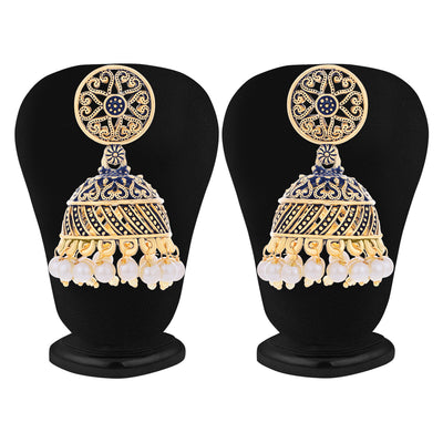 Sukkhi Glamorous Gold Plated Mint Collection Pearl Jhumki Earring For Women