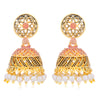 Sukkhi Attractive Gold Plated Mint Collection Pearl Jhumki Earring For Women