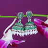 Sukkhi Adorable Mint Collection Pearl Oxidised Jhumki Earring For Women