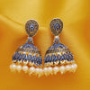 Sukkhi Luxurious Mint Collection Pearl Oxidised Jhumki Earring For Women