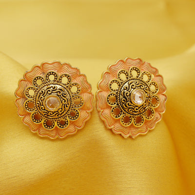 Sukkhi Beautiful Gold Plated Mint Collection Stud Earring For Women