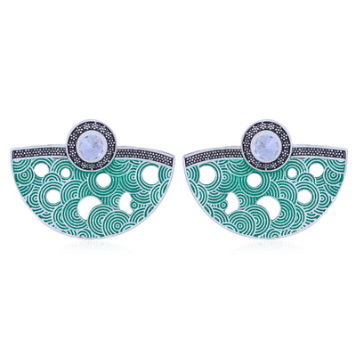 Sukkhi Lavish Oxidised Mint Collection Stud Earring For Women