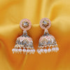 Sukkhi Glitzy Oxidised Mint Collection Pearl Jhumki Earring For Women