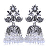 Sukkhi Glimmery Oxidised Peacock Pearl Jhumki Earring For Women