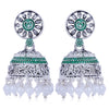 Sukkhi Designer Oxidised Mint Collection Pearl Jhumki Earring For Women