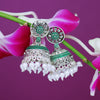 Sukkhi Designer Oxidised Mint Collection Pearl Jhumki Earring For Women