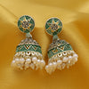 Sukkhi Excellent Oxidised Mint Collection Pearl Jhumki Earring For Women