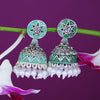 Sukkhi Pretty Oxidised Mint Collection Pearl Jhumki Earring For Women