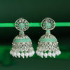 Sukkhi Beautiful Oxidised Mint Collection Pearl Jhumki Earring For Women