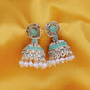 Sukkhi Beautiful Oxidised Mint Collection Pearl Jhumki Earring For Women