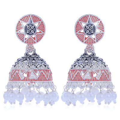 Sukkhi Exclusive Oxidised Mint Collection Pearl Jhumki Earring For Women