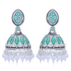 Sukkhi Ethnic Oxidised Mint Collection Pearl Jhumki Earring For Women