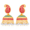 Sukkhi Ethnic Gold Plated Paisley Mint Collection Jhumki Earring For Women