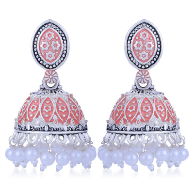 Sukkhi Gorgeous Oxidised Mint Collection Pearl Jhumki Earring For Women