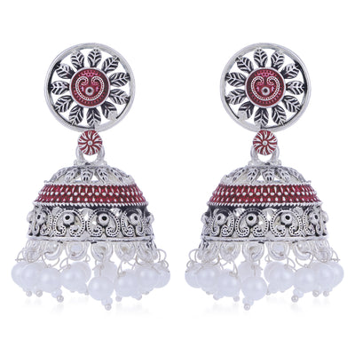 Sukkhi Spectacular Oxidised Mint Collection Pearl Jhumki Earring For Women