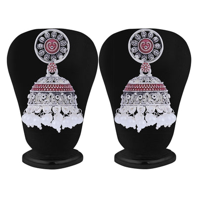 Sukkhi Spectacular Oxidised Mint Collection Pearl Jhumki Earring For Women