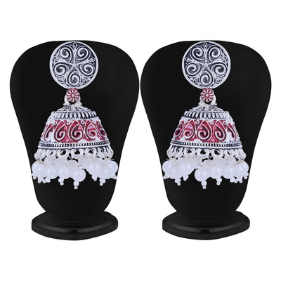 Sukkhi Sparkling Oxidised Mint Collection Pearl Jhumki Earring For Women