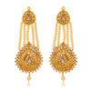 Sukkhi Glorious Kundan Gold Plated Floral Pearl Dangle Earring For Women