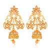 Sukkhi Adorable LCT Gold Plated Pearl Mint Meena Collection Jhumki Earring For Women