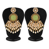 Sukkhi Equisite Gold Plated Mint Meena Collection Chandelier Earring for Women